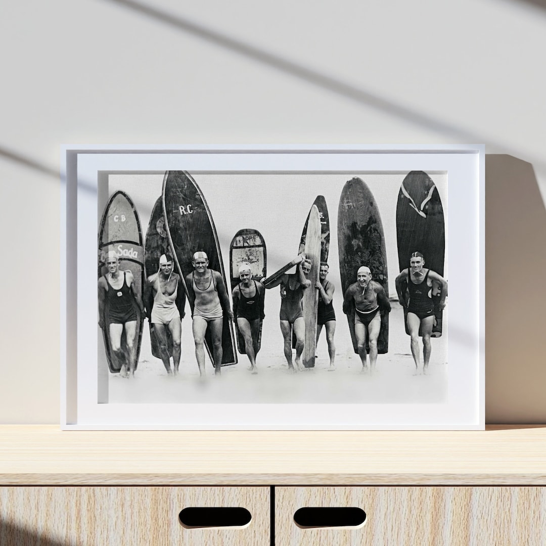 Vintage Surfers, Black and White, Vintage Surfer, Surfing Wall Art — free download