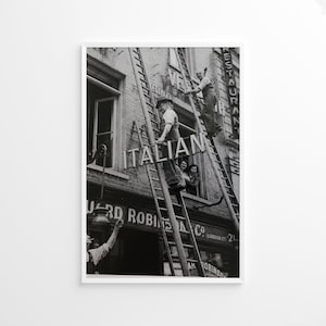 Ristorante italiano a Londra 1940, stampa vintage, stampa fotografica, stampa fotografica in bianco e nero, stampa lifestyle, stampa fotografica di qualità museale