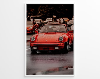 Porsche 911 Poster, Car Print, Vintage Print, Photography Print, Black White Photo Print, Lifestyle Print, Museum Quality Photo Print