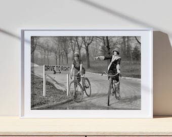 Cycling Trip 1925, Vintage Print, Photography Print, Black White Photo Print, Lifestyle Print, Museum Quality Photo Print