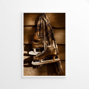 Old Ice Hockey Skate, Vintage Print, Photography Print, Lifestyle Print, Museum Quality Photo Print