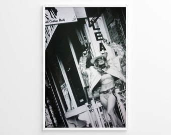 Cindy Crawford Cowgirl Print: Black and White Photography, Museum Quality
