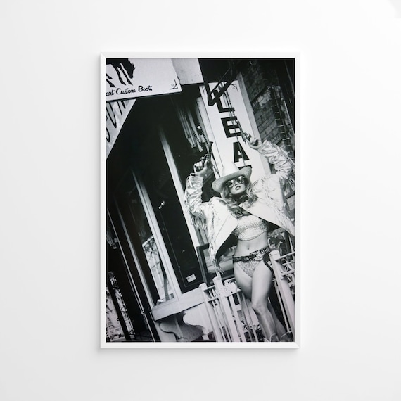 Cindy Crawford Cowgirl Print: Black and White Photography, Museum Quality