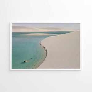 Surreal Art Print, Swimmer Print, Alone in The Sea, Photography Print, Lifestyle Print, Museum Quality Photo Print image 2
