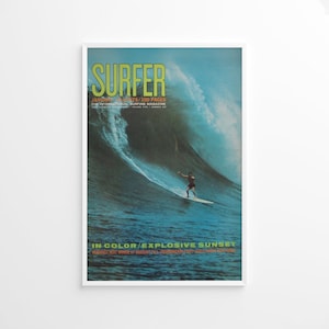 Surfer Magazine Cover Volume 5 No 6, Surf Ocean Print, Küstenwandkunst, Nautische Wandkunst, Surfing Print, Fotodruck in Museumsqualität