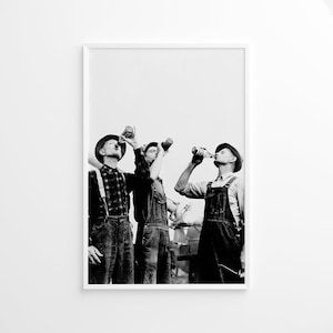 ビールを飲むファインアート、ヴィンテージビールプリント、男の隠れ家の装飾、バープリント、写真プリント、ライフスタイルプリント、美術館品質の写真プリント