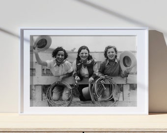 Wild West Cowgirl Print, Vintage Cowgirl Print, Photography Print, Black White Photo Print, Lifestyle Print, Museum Quality Photo Print