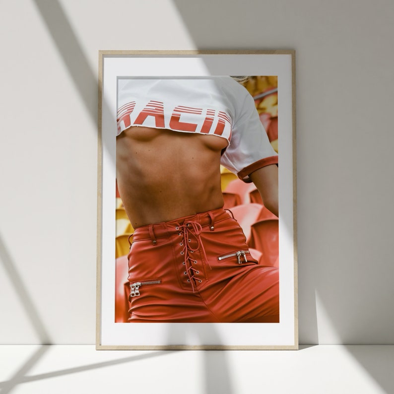 Formula 1 Poster, Car Racing Girl, Vintage Photo Print image 3