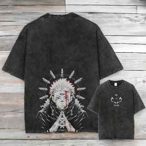 JJK Anime Sorcerer Character Inspired Washed Graphic T Shirt #257-262