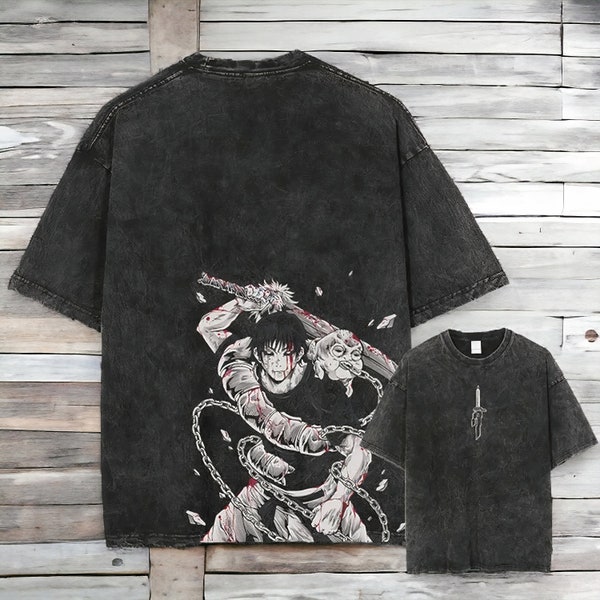 Anime Character Inspired Washed Vintage Manga T Shirt #159-163