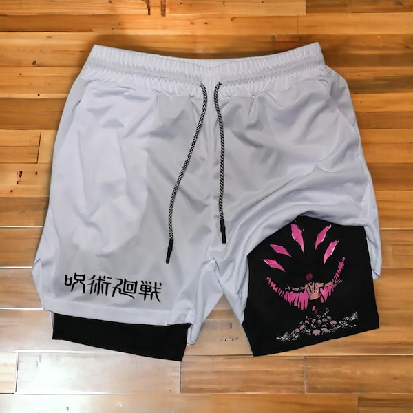 Anime Sorcerer Character Inspired Men's Gym Compression Shorts