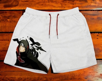 Anime Ninja Character Inspired Men's Graphic Gym Compression Shorts #428-436