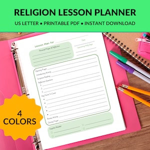Page du planificateur de cours de religion