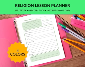 Religion Lesson Planner Page