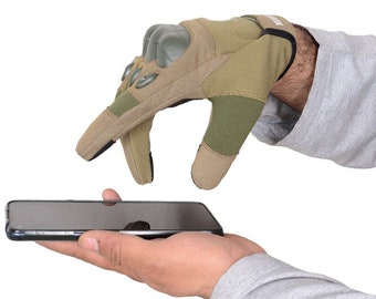 Touchscreen-Compatible Tactical Motorcycle Gloves: Unisex Hand Protection for Paintball & Airsoft - Perfect Gift for Him and Her