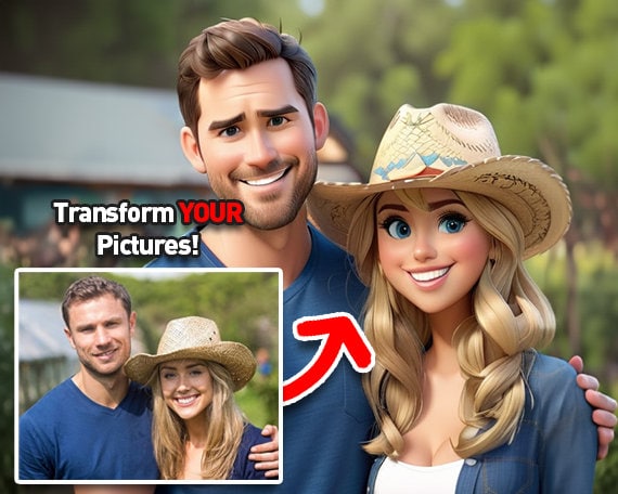 3D Pixar Style Portrait From Photo - Custom Pixar Art - Digital or Printed - Personalized Cartoon Gift -Custom Disney Design - 3D Print