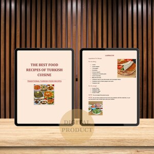 Traditional Turkish Food Recipe Book pdf, Turkish Cuisine Recipe E Book, Homemade Turkish Food Digital Cookbook, Turkish Kitchen Recipe Book image 2