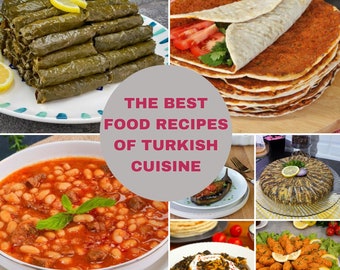 Traditional Turkish Food Recipe Book pdf, Turkish Cuisine Recipe E Book, Homemade Turkish Food Digital Cookbook, Turkish Kitchen Recipe Book