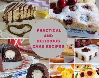 Practical Homemade 18 Cake Recipes Prepared with 3 Eggs, Digital Cake Recipe Book, Easy-to-Prepare Cake Recipes pdf, Digital cookbook pdf