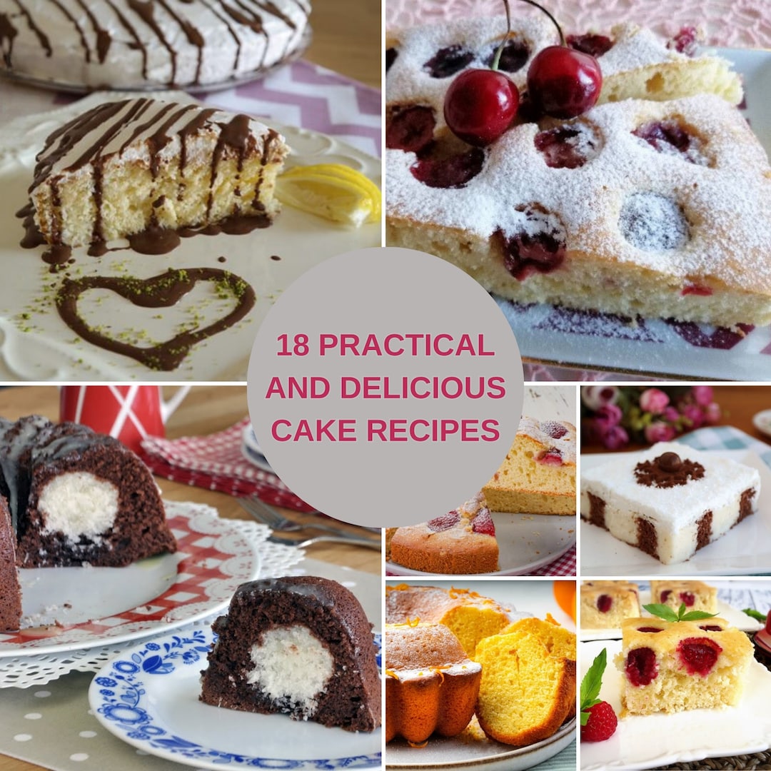 Practical Homemade 18 Cake Recipes Prepared With 3 Eggs, Digital Cake