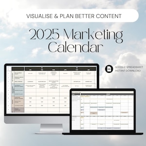 Inhoudsplan marketingkalendersjabloon 2025