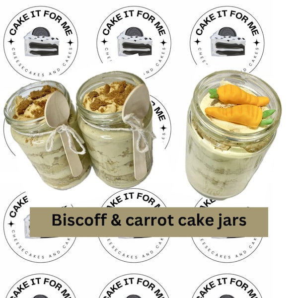 Biscoff and Carrot mixed cake jars