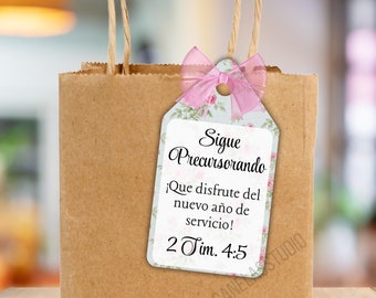 JW Etiquetas Imprimibles, Spanish Printable Pioneer Gift Tags, Thank You Gifts, Spanish Download, Jw Regalos Precursor, Jw Printables