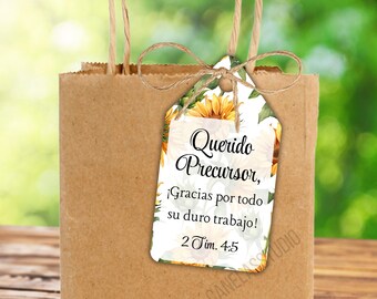 JW Etiquetas Imprimibles, Spanish Printable Pioneer Gift Tags, Thank You Gifts, Spanish Download, Jw Regalos Precursor, Jw Printables