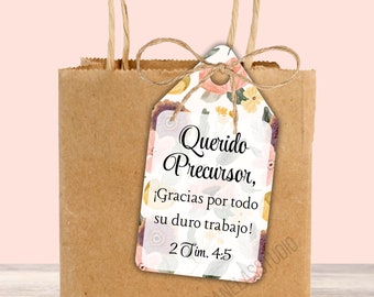 JW Etiquetas Imprimibles, Spanish Printable Pioneer Gift Tags, Thank You Gifts, Spanish Download, Jw Regalos Precursor, Jw Printables