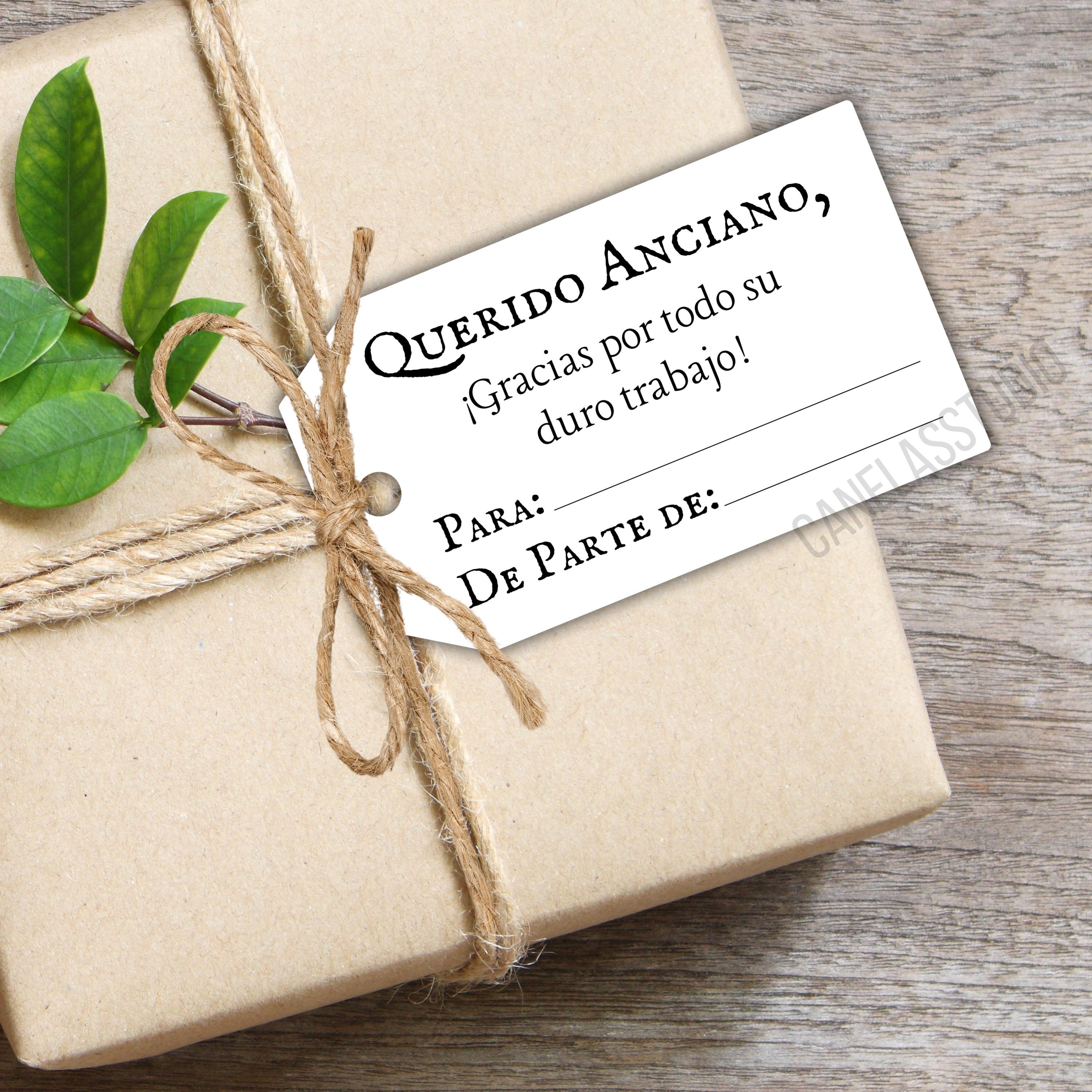 JW Etiquetas Imprimibles, Spanish Printable Elder Gift Tags, Thank You  Gifts, Spanish Download, Jw Regalos Anciano, Jw Printables - Etsy, image size:3000x3000