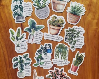 JW 14 Spanish Stickers Year Text 2025, Texto del Año, Pegatina Español, Jw Regalos, Gifts in Bulk, Gifts for Sisters, Pioneer Gifts, Plants