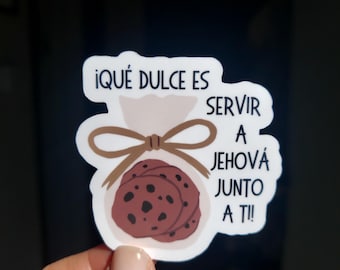 JW Qué Dulce Sticker, Spanish Stickers, Pegatina Español, Jw Regalos, Gifts for Sisters, Brothers, Pioneer Gifts, Regalos para Precursores