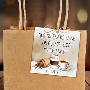 JW Etiquetas Imprimibles, Etiquetas de presente pioneiras para impressão em espanhol, Obrigado, Download em espanhol, Presentes Precursor, Jw Printables, café, café