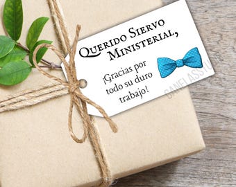 JW Etiquetas Imprimibles, Spanish Printable Ministerial Servant Gift Tags, Thank You Gifts, Spanish Download, Jw Regalos, Jw Printables
