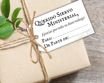 JW Etiquetas Imprimibles, Spanish Printable Ministerial Servant Gift Tags, Thank You Gifts, Spanish Download, Jw Regalos, Jw Printables
