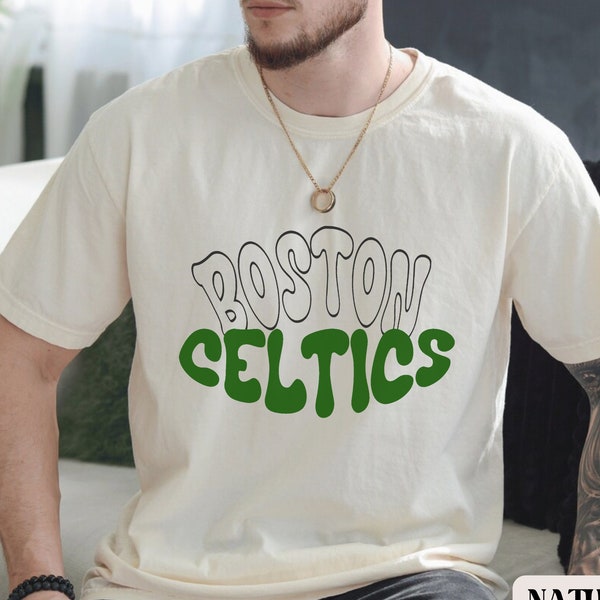 Boston Celtics Shirt | retro nba shirt, basketball shirt, bubbly wavy font, jayson tatum, derrick white, jaylen brown