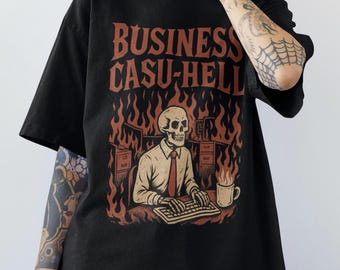Business Casu-Hell: Camiseta gráfica informal de negocios, colores cómodos 1717