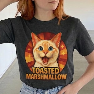 Camicia siamese con punto fiamma di marshmallow tostato