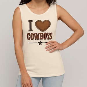 I Love Cowboys Tank Top – Western Cowgirl Rodeo Tank, Retro Country Southern Gift