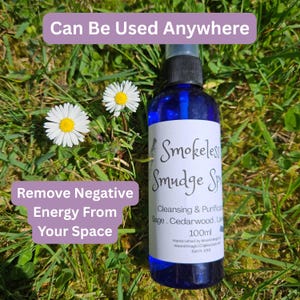 Cleanse Your Space Anywhere - Smokeless Smudge Spray for Cleansing & Protection – Essential Oil Ritual Spray for Energy Clearing, Witchcraft
