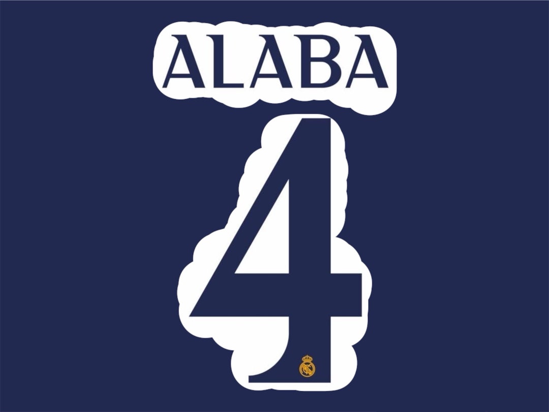 Flocking Alaba 4 Madrid 2023 2024 Home Home Nameset - Etsy