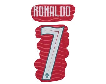 RONALDO #7 2026 Portugal Home Nameset Flocking