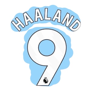 HAALAND #9 Namensset Flocking 2023-2026 Heimtrikot 2025-2026 Auswärtstrikot Offizielles Produkt