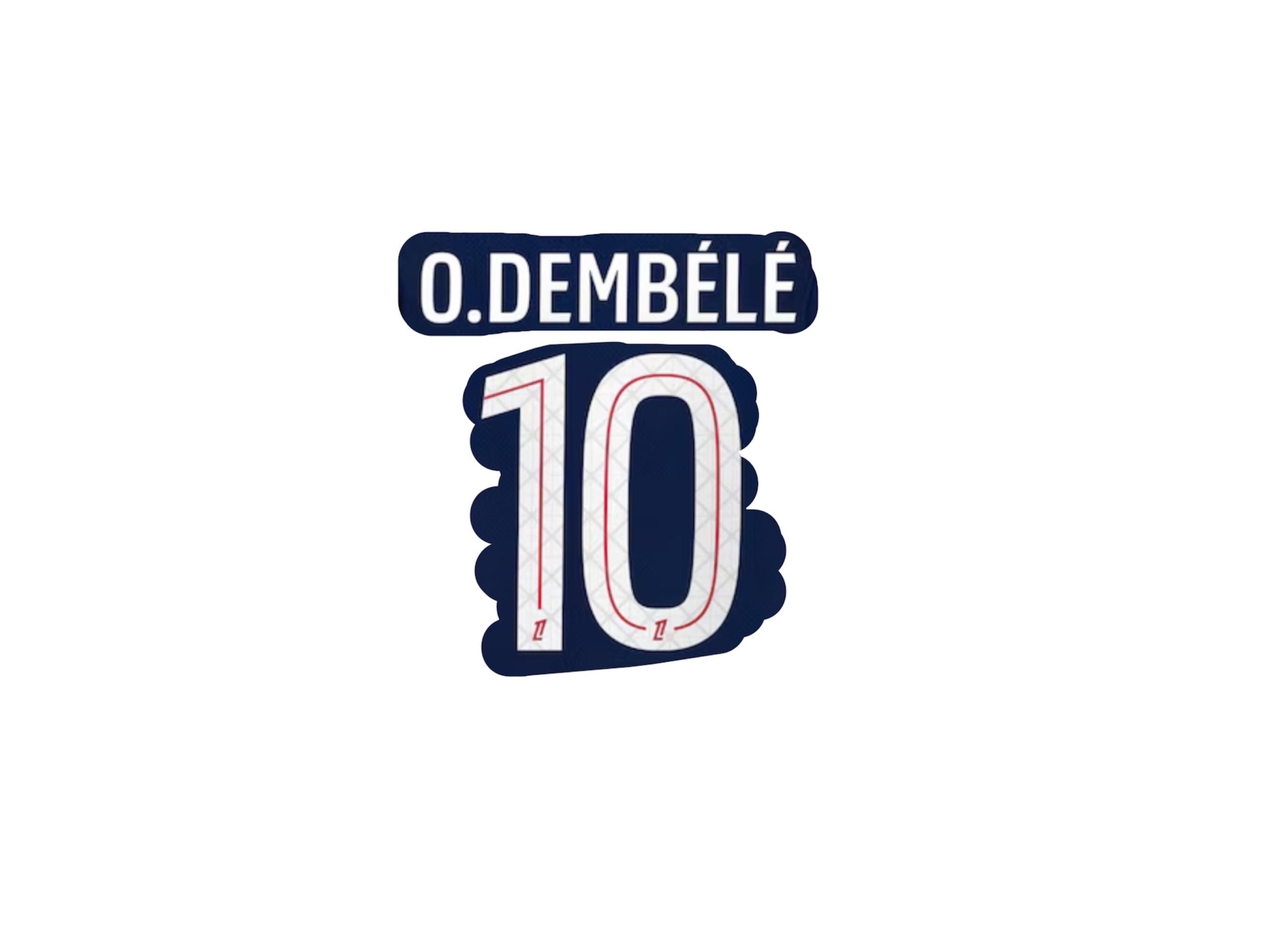 Flocage Dembélé #10 - Maillot Paris Domicile 2025/2026 (Neuf, Enfant)