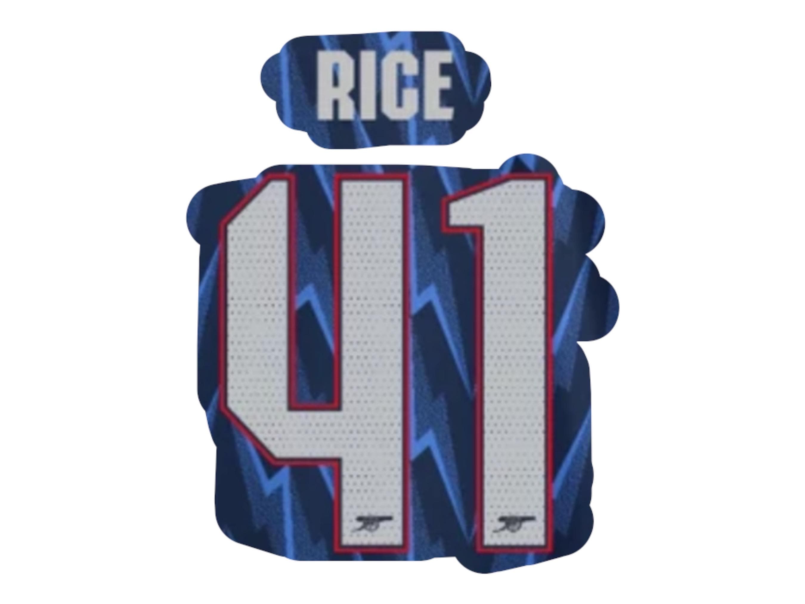 Flocage Rice #41 Version 2024 2025 Third Arsenal