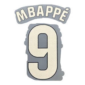 MBAPPE #9 2024-2025 Third Madrid nameset flocking