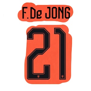 F.DE JONG #21 Holland 2026 hemnamnset flockning. Originalprodukt