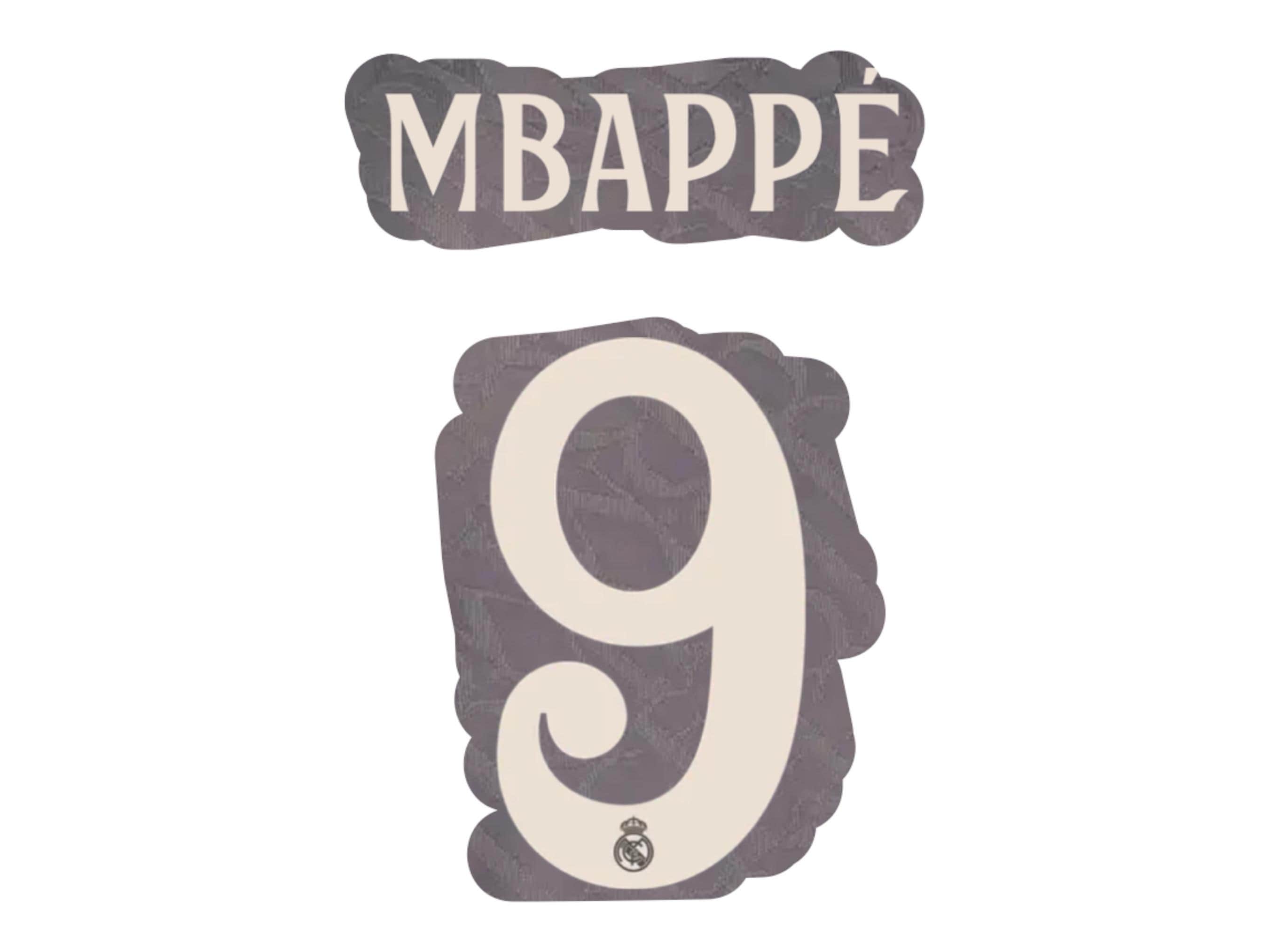 Flocage Mbappé #9 - Third Maillot Real Madrid 2024-2025, Neuf Sans Emballage