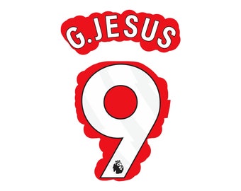 Flocage nameset G.Jesus #9 2023 2024 Premier League home domicile Arsenal