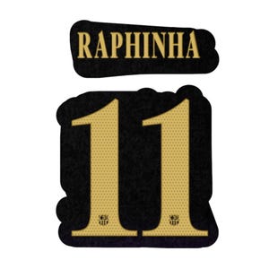 RAPHINHA #11 2026/2027 Barcelona bortatröja (cupversion) med flockmönster och namn.